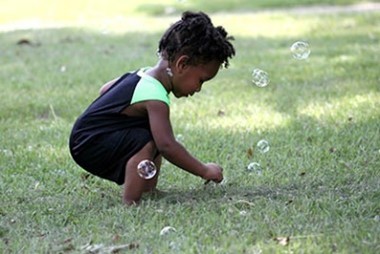 Young girl playing