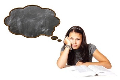Image of girl with thought bubble